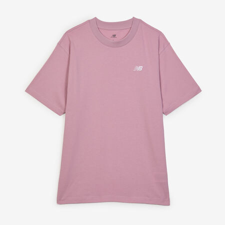 NEW BALANCE TEE SHIRT SMALL LOGO ESSENTIALS ROSA/BIANCO UOMO