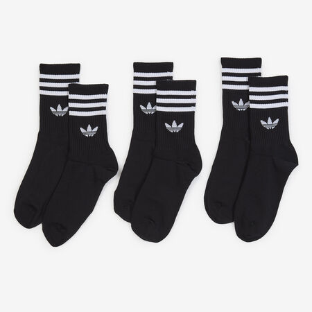 ADIDAS ORIGINALS CHAUSSETTES X3 CREW 3 STRIPES NERO/BIANCO UNISEX