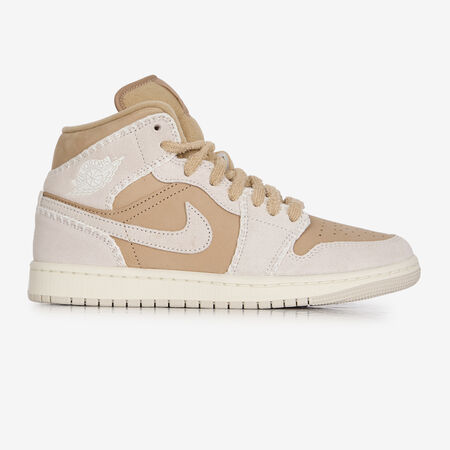 JORDAN AIR JORDAN 1 MID FUR MARRONE/BEIGE DONNA
