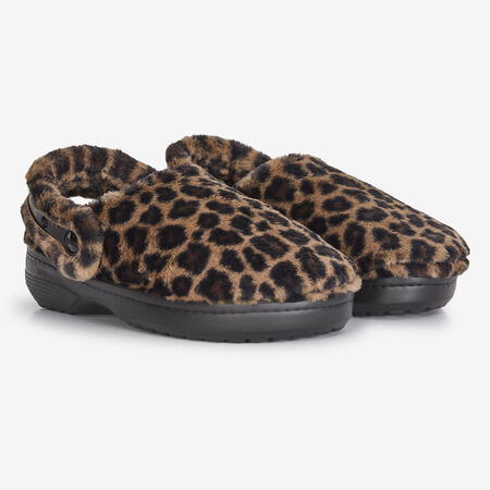 CROCS UNFURGETTABLE CLOG LEOPARD BEIGE/MARRONE DONNA