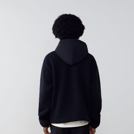 JORDAN HOODIE HALF-ZIP SHERPA NERO UOMO