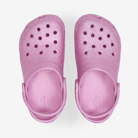 CROCS CLASSIC CLOG GLITTER ROSA BAMBINO