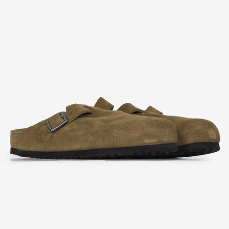 BIRKENSTOCK BOSTON SUEDE DARK TEA MARRONE UOMO