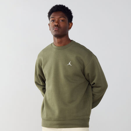 JORDAN SWEAT CREW BROOKLYN VERDE/BEIGE UOMO