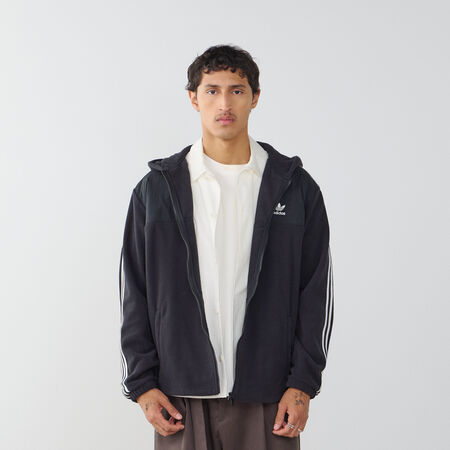 ADIDAS ORIGINALS JACKET FZ POLAR FLEECE NERO/BIANCO UOMO