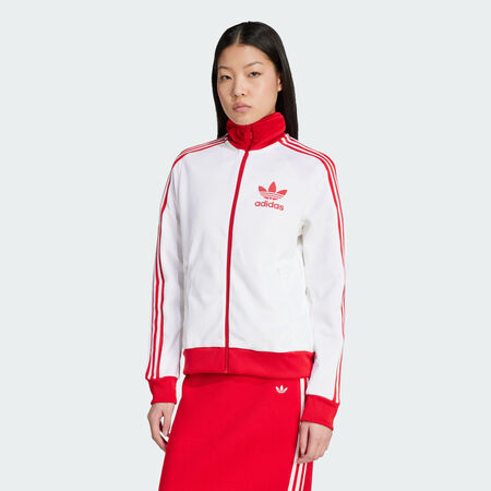 ADIDAS ORIGINALS JACKET FZ ADICOLOR CLASSICS BIANCO/ROJO DONNA