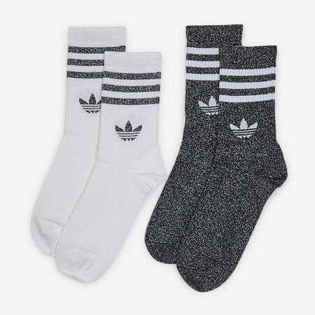 ADIDAS ORIGINALS CHAUSSETTES X2 CREW GLITTER NERO/BIANCO UNISEX