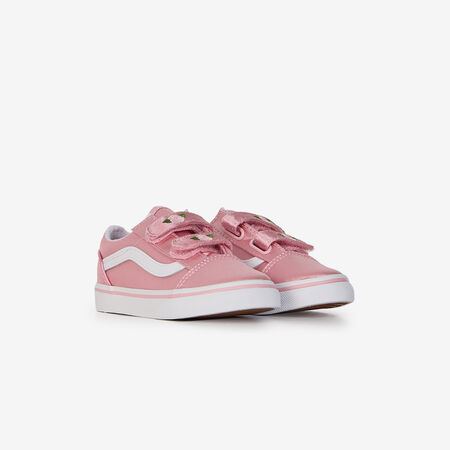 VANS old skool OLD SKOOL V SATIN ROSA/BIANCO NEONATO