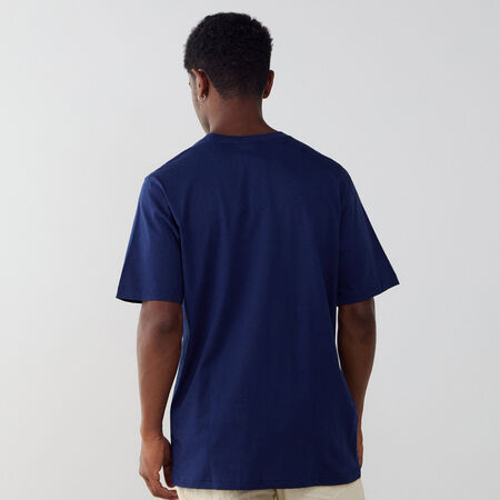 ADIDAS ORIGINALS TEE SHIRT ESSENTIAL BLU SCURO/BIANCO UOMO