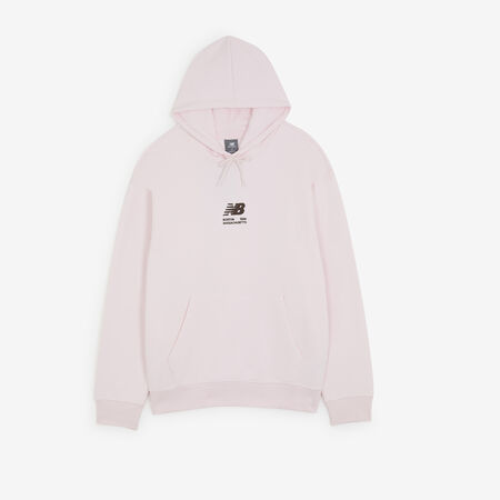 HOODIE BOSTON LOGO : ROSA/MARRONE
