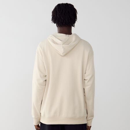 NEW BALANCE HOODIE BIG LOGO FT BEIGE/BIANCO UOMO