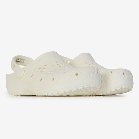 CROCS CLASSIC FLORAL CUT OUT CLOG BIANCO DONNA