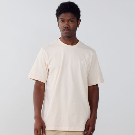 ADIDAS ORIGINALS TEE SHIRT ESSENTIAL BEIGE/BIANCO UOMO