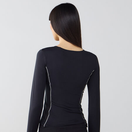 NIKE TOP SHOX LS NERO DONNA