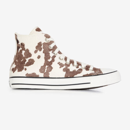CONVERSE chuck taylor all star CTAS HI PONY HAIR VACHE BIANCO/NERO DONNA