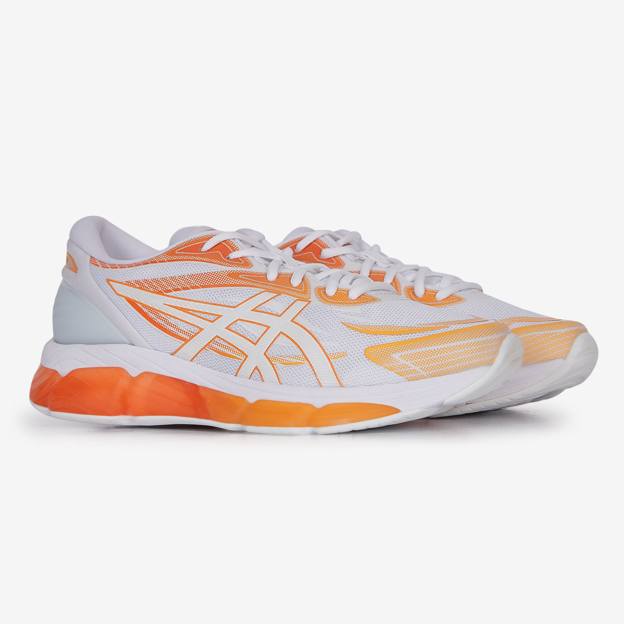ASICS GEL QUANTUM 360 VIII BIANCO ARANCIONE SNEAKERS UOMO Courir