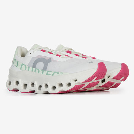 ON RUNNING CLOUDMONSTER BIANCO/ROSA DONNA