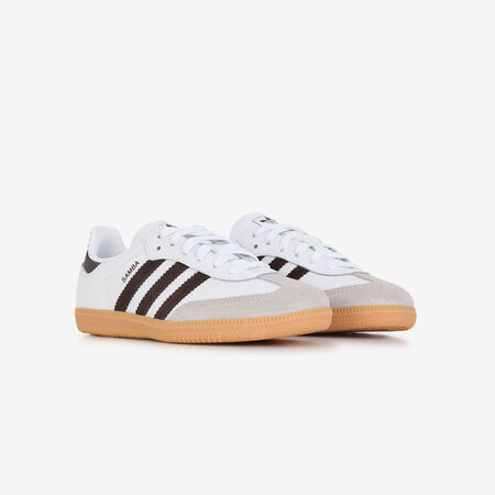 ADIDAS ORIGINALS samba SAMBA OG BIANCO/MARRONE BAMBINO