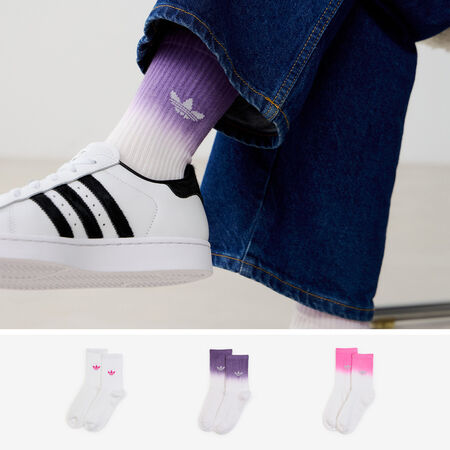 ADIDAS ORIGINALS CHAUSSETTES X3 CREW FADING BIANCO/ROSA UNISEX