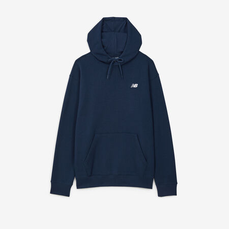 NEW BALANCE HOODIE SMALL LOGO BLU UOMO