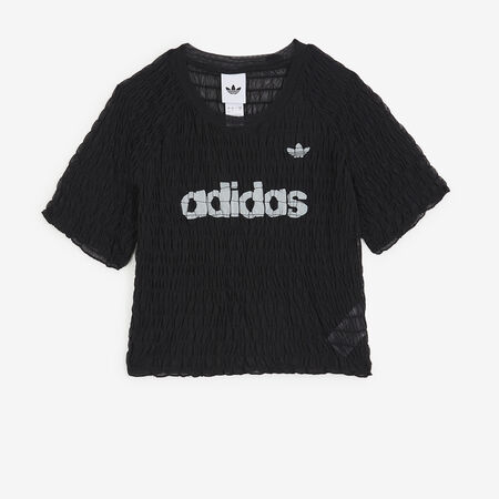 ADIDAS ORIGINALS TEE SMOCKED NERO DONNA