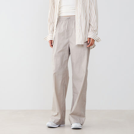 NIKE PANT WOVEN WIDE LEG PIPING GRIGIO DONNA