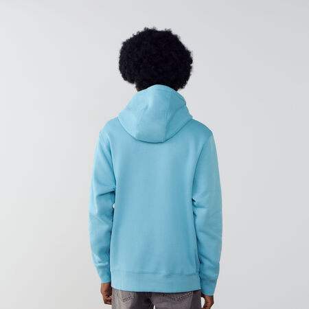NIKE HOODIE CLUB SMALL LOGO BLU/BIANCO UOMO