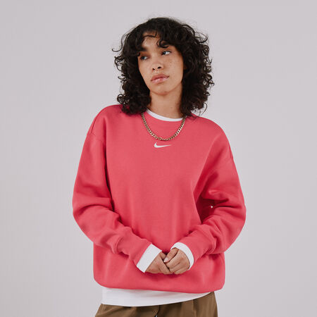 NIKE SWEAT CREW PHOENIX LONG OVERSIZED ROSE/BLANC DONNA