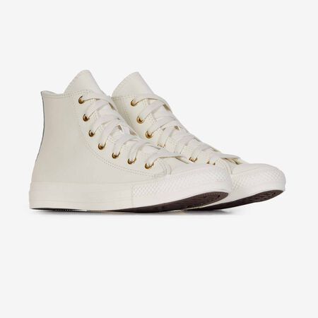 CONVERSE chuck taylor all star CHUCK TAYLOR ALL STAR HI LEATHER BEIGE/DORATO RAGAZZO