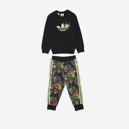 ADIDAS ORIGINALS CREW SET LIBERTY NERO/MULTICOLORE NEONATO