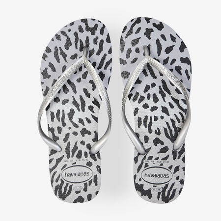 HAVAIANAS SLIM ANIMALS ARGENTO/NERO DONNA