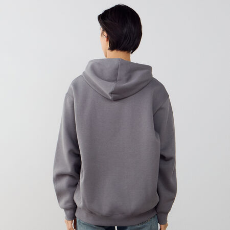 NEW BALANCE HOODIE SMALL LOGO GRIGIO UOMO