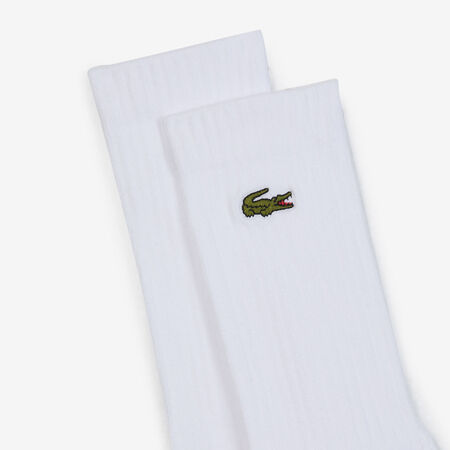 LACOSTE CHAUSSETTES X3 CREW LOGO BIANCO UOMO