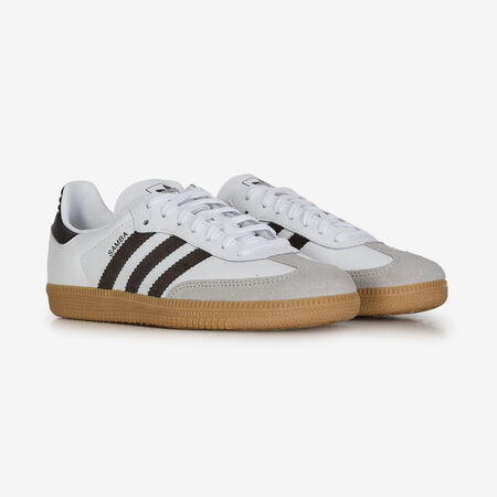 ADIDAS ORIGINALS samba SAMBA OG BIANCO/MARRONE RAGAZZO