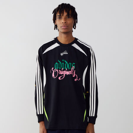 ADIDAS ORIGINALS TEE-SHIRT GRAPHIC LS NERO/BIANCO UOMO