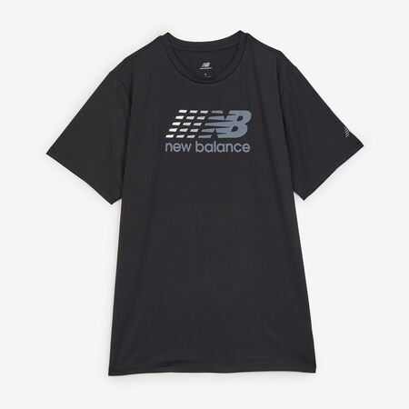 NEW BALANCE TEE SHIRT BIG LOGO NERO/BIANCO UOMO