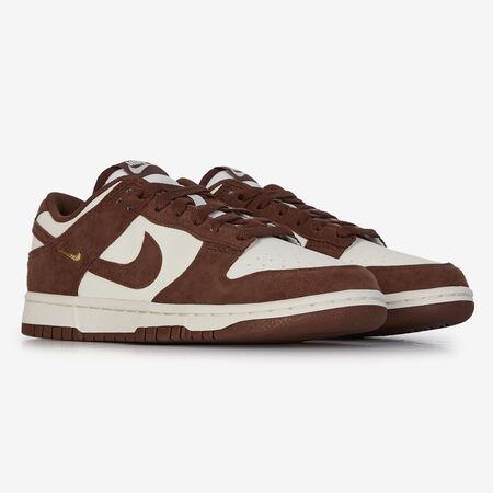 NIKE dunk DUNK LOW SUEDE MINI SWOOSH BIANCO/MARRONE DONNA