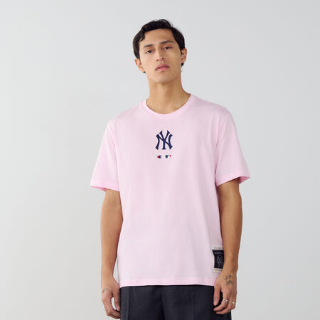 CHAMPION TEE SHIRT NY YANKEES ROSA/NERO UOMO