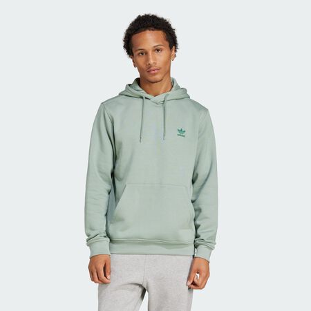 ADIDAS ORIGINALS HOODIE ESSENTIAL TREFOIL VERDE UOMO