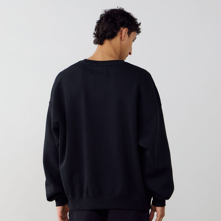 JORDAN SWEAT CREW BROOKLYN THREAD LOGO NERO/BIANCO UOMO