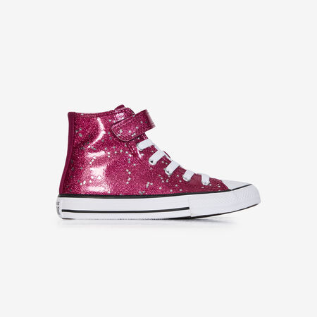 CHUCK TAYLOR ALL STAR HI CF GLITTER : ROSA/BIANCO