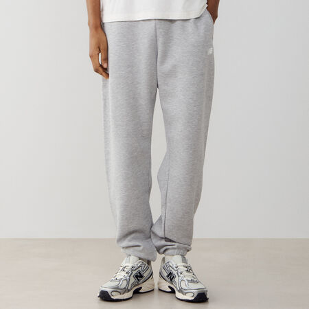 NEW BALANCE PANT JOGGER SMALL LOGO GRIGIO/BIANCO UOMO