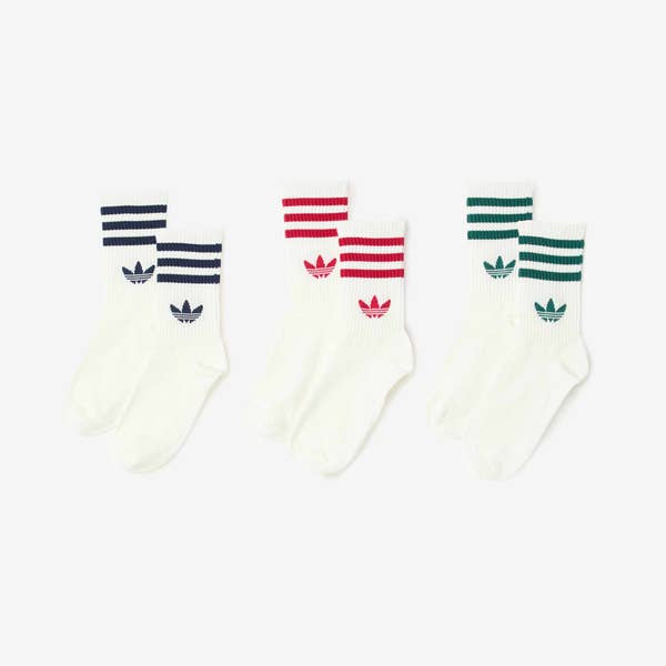 CHAUSSETTES X3 CREW 3 STRIPES