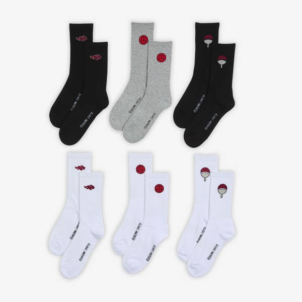 CHAUSSETTES X6 CREW NARUTO SHIPPUDEN