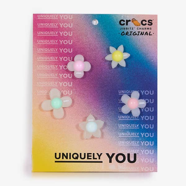 JIBBITZ IRIDESCENT FLOWERS 5PC