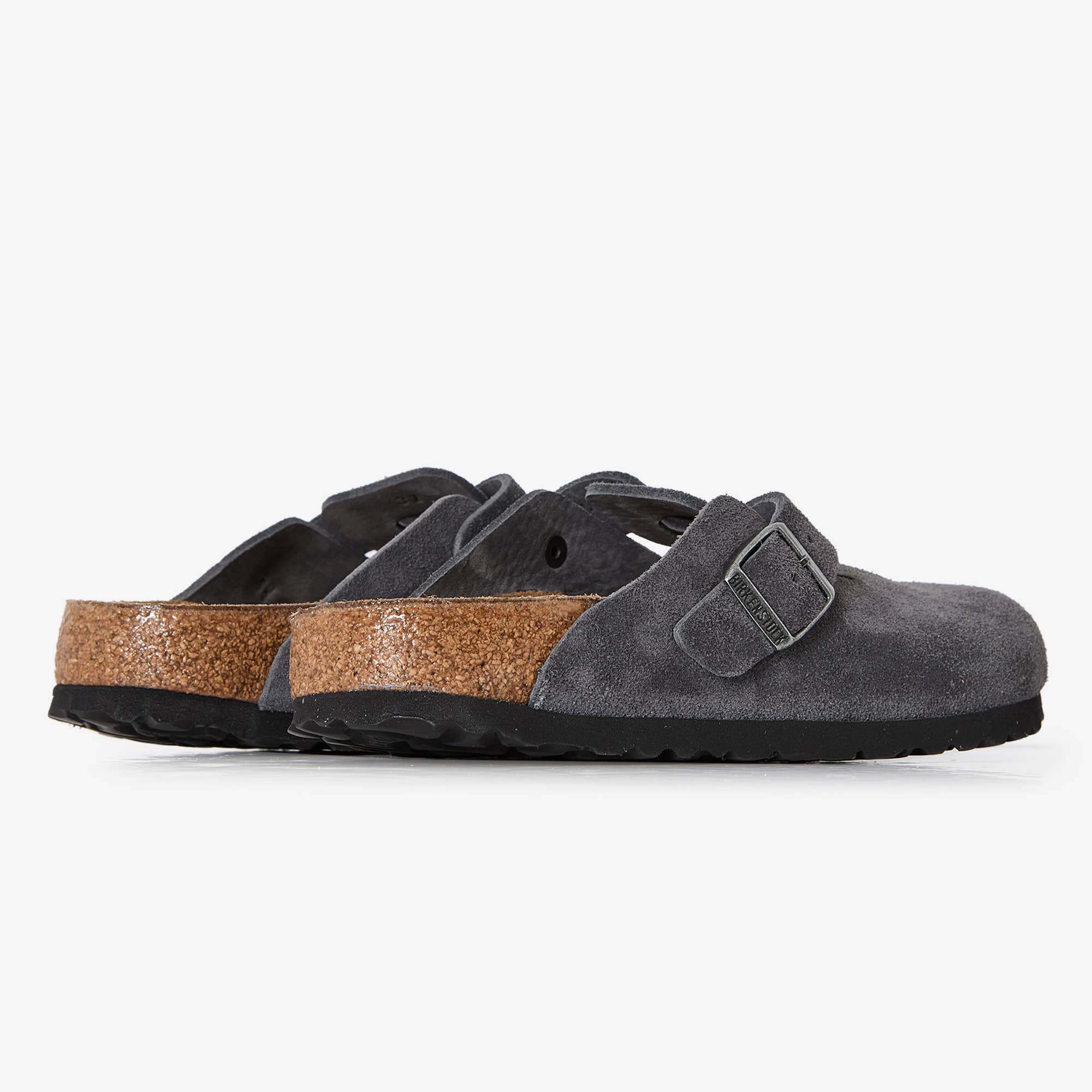 BIRKENSTOCK BOSTON SUEDE CHARCOAL GRIGIO SCURO - SNEAKERS DONNA