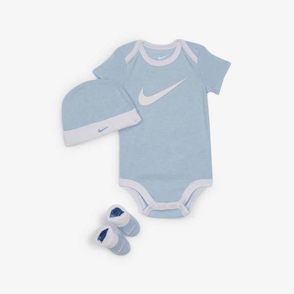 3 PC SET BODYSUIT HAT BOOTIE SWOOSH