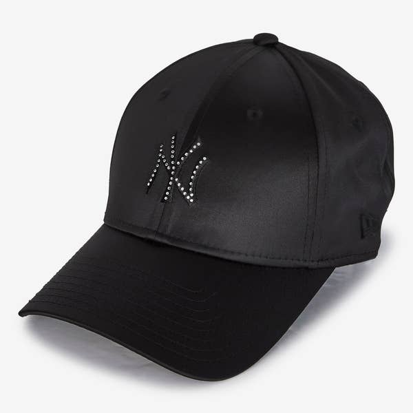 9FORTY WOMEN NY SATIN RHINESTONE LOGO